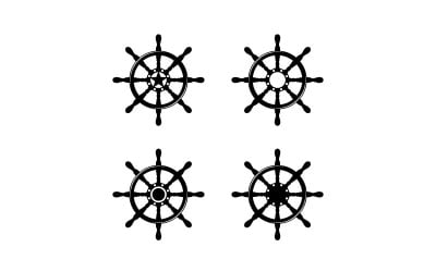 Schip Stuurwiel, Boot Schip Jacht Transport Logo Ontwerp