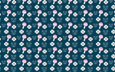 Vector de fondo de patrón de niños sin costuras