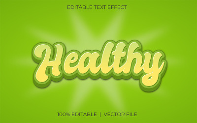 Editable Text Effect Design With Healthy word
