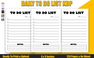 Ежедневный список дел KDP Дизайн интерьера