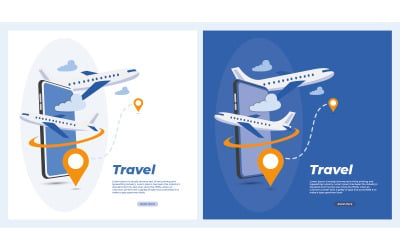 旅行社社交媒体帖子设计模板