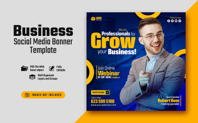 Profesionální obchodní sociální média Post Banner šablona