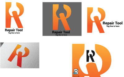 Senaste R-logotypen för företag eller varumärke