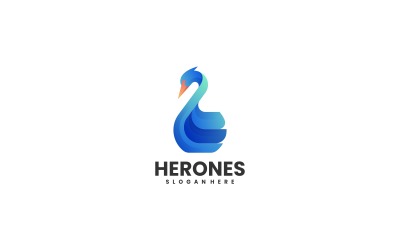 Balıkçıl Gradyan Logo Stili 5