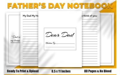 Happy Fathers Day Notebook KDP Interior Design