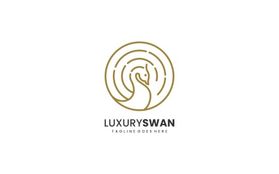 Luxury Swan Line Art Logo