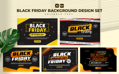 Black Friday verkoop achtergrond ontwerpsjabloon V2