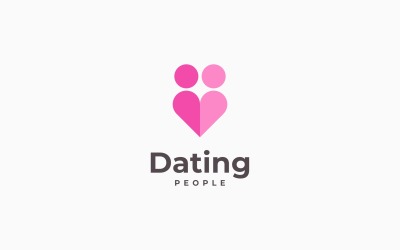 Dating Love Romance Couple Logo