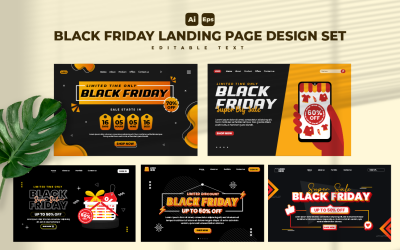 Diseño de página de destino de viernes negro V3
