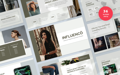 Influencer Media Kit Presentatie Sjablonen PowerPoint presentatie