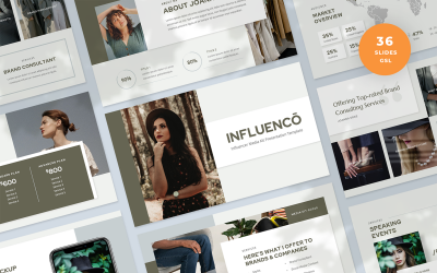 Influencer Media Kit Sunumu Google Slayt Şablonu