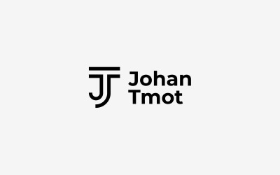 Letter TJ JT Simple Minimalist Logo