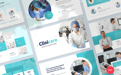 Medische kliniek Sjablonen PowerPoint presentatie