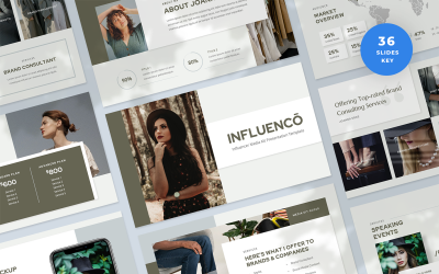 Modello di presentazione del kit multimediale dell&amp;#39;influencer