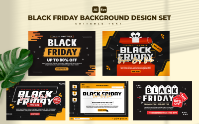 Modelo de Design de Plano de Fundo Black Friday V4