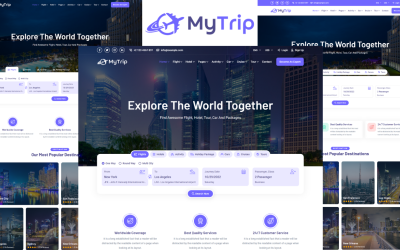 MyTrip - Seyahat Rezervasyonu HTML5 Şablonu