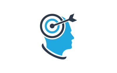 doel of focus geest logo ontwerpsjabloon