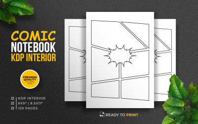 Interior do notebook em quadrinhos KDP