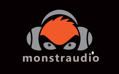 Monstraudio – ілюстративний логотип для вашого аудіо бізнесу