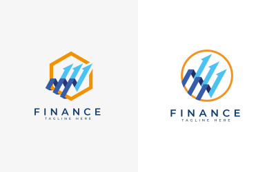 Шаблон дизайна логотипа финансового маркетинга