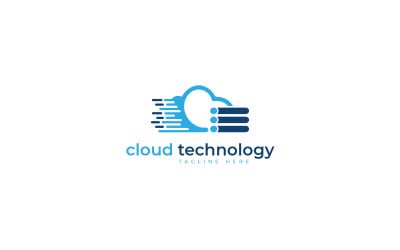 Šablona návrhu loga cloudové technologie