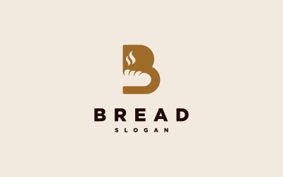Letter B Bread Bakery Food Logo