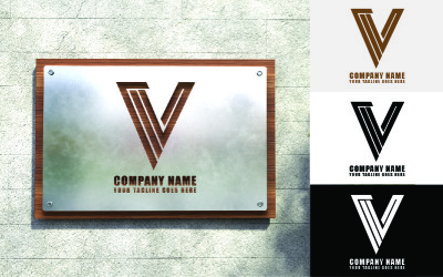 Technologie V Letter Logo Design-Merkidentiteit
