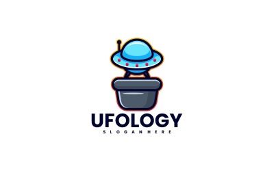 Ufoloji Basit Maskot Logosu