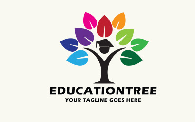 Vzdělávací strom Logo šablona
