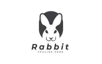 Kaninchen-Logo-Markierung minimale Designvorlage