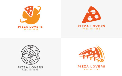 коллекция логотипов для пиццы