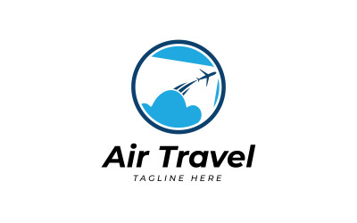 Légi utazás logó tervezősablon