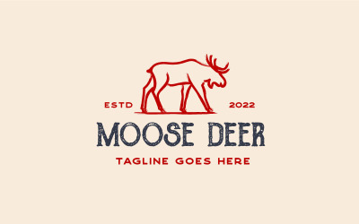 Logo štětce na suchý inkoust Moose Deer