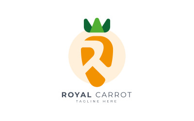 modèle de conception de logo de carotte royale