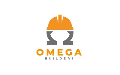 modèle de conception de logo de constructeur oméga