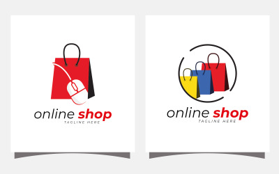 Modelo de design de logotipo de loja online