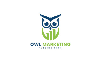 ontwerpsjabloon voor uil marketing logo