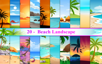 paisaje de playa, fondo de playa, fondo de paisaje de playa