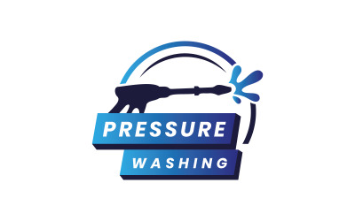 plantilla de diseño de logotipo de lavado a presión