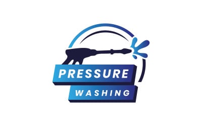 pressure washing logo design template
