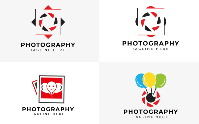 Шаблон колекції дизайну логотипу фотографії