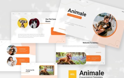 Animale - 宠物护理 Google 幻灯片模板