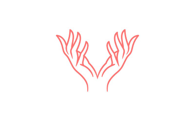 Eleganckie kobiece dłonie Logo Design Vector