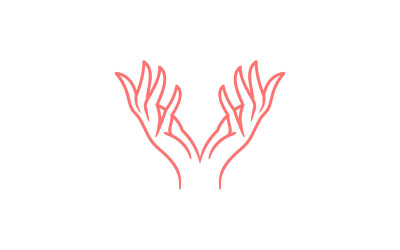 Elegáns női kezek Logo Design Vector