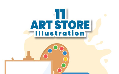 11 Художній магазин приладдя для малювання. Ілюстрація