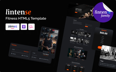 Lintense – Fitneszközpont HTML5 céloldalsablonja