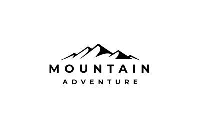 Minimalist Mountain Adventure Outdoor Logo Design Vector