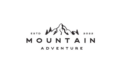 Mountain Adventure Outdoor Logo Design Vector Template