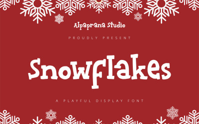 Snöflingor - Lekfull Display Font