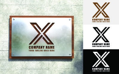 Architettura e costruzione X Letter Logo Design-Brand Identity